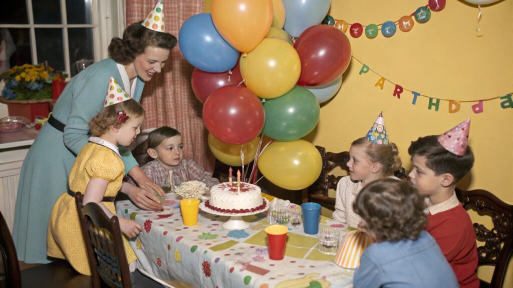 birthday balloons 1930s celebration
