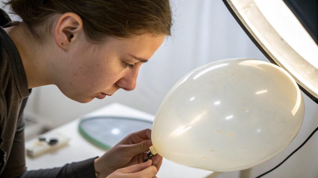 Inspecting balloon defects
