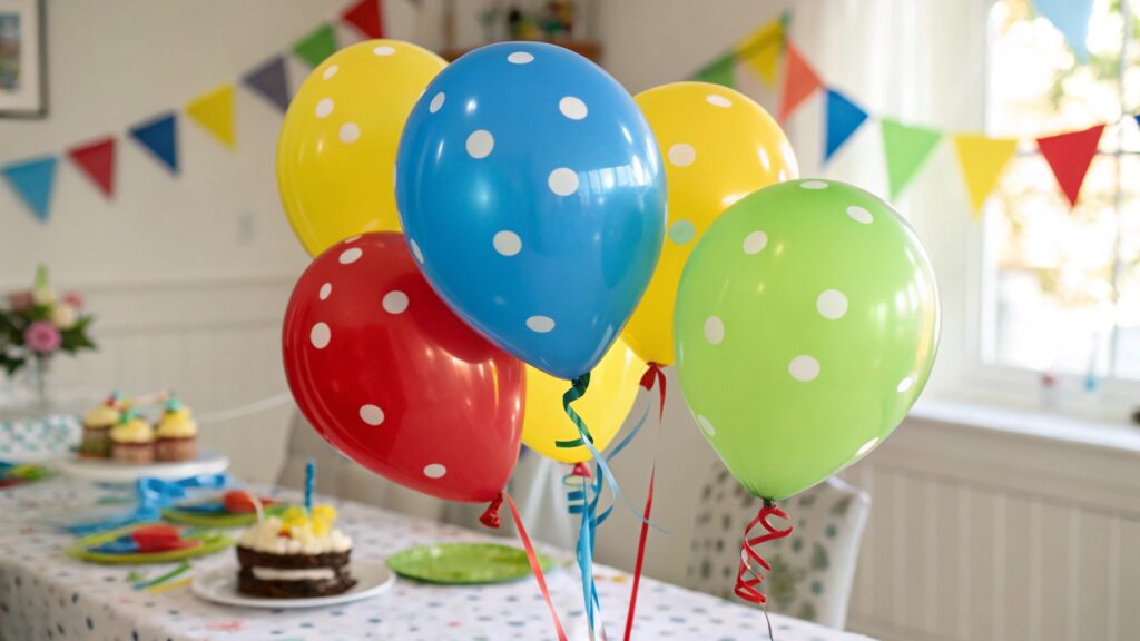 Latex balloons for a kids' party