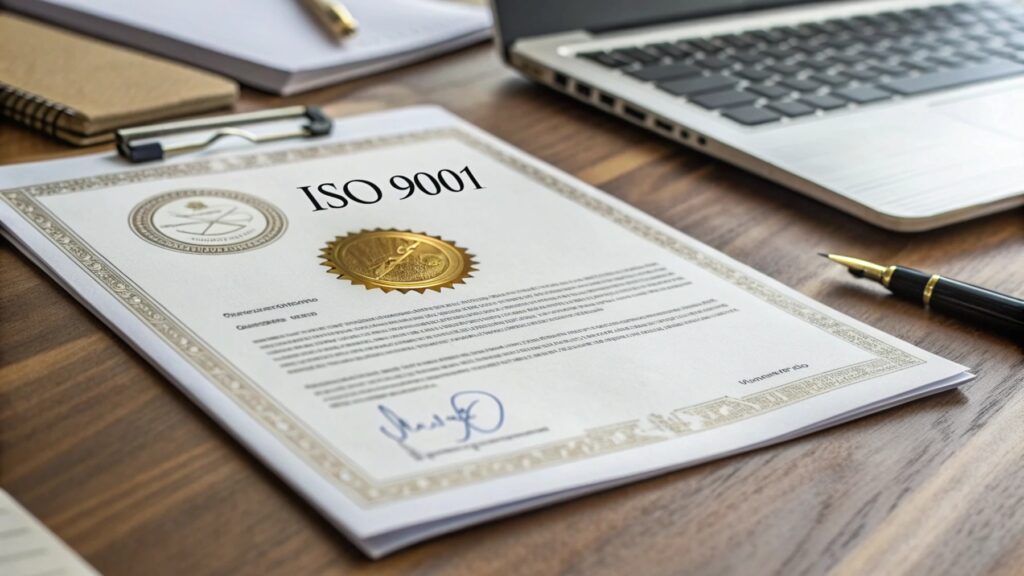 ISO 9001 certificate