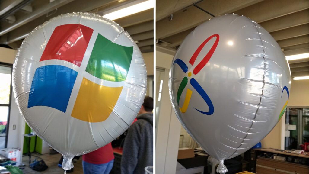 Detailed comparison of logo printing on Mylar and Latex balloons