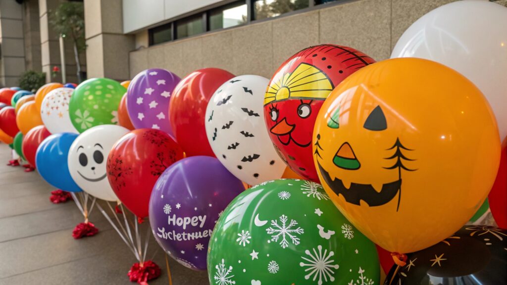 Assorted latex balloons
