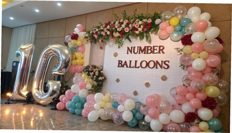 How do I create a balloon garland for a party backdrop?