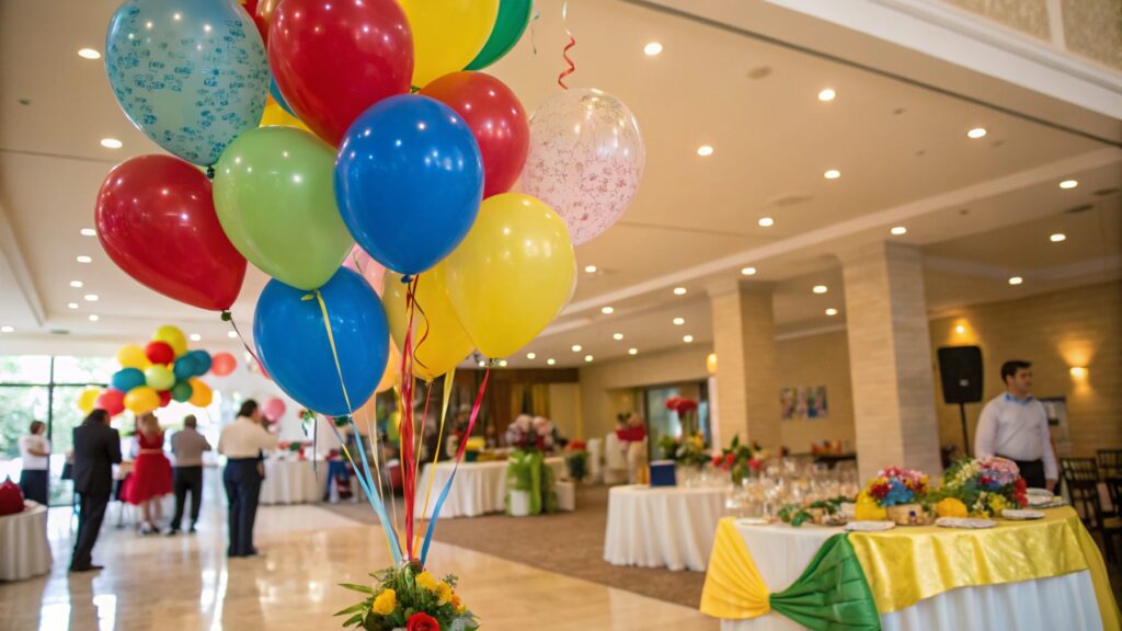Balloons at a party
