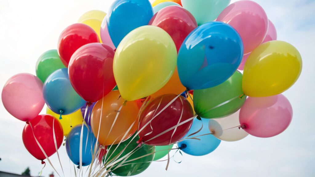 Colorful latex balloons