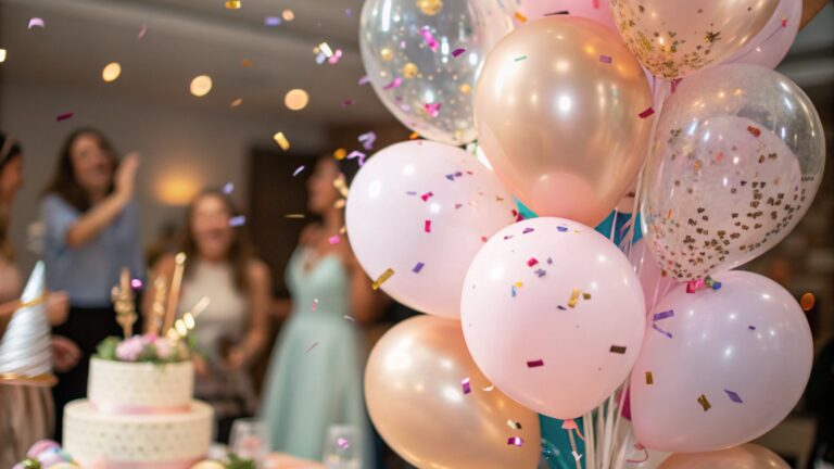 What are latex balloons commonly used for at events?