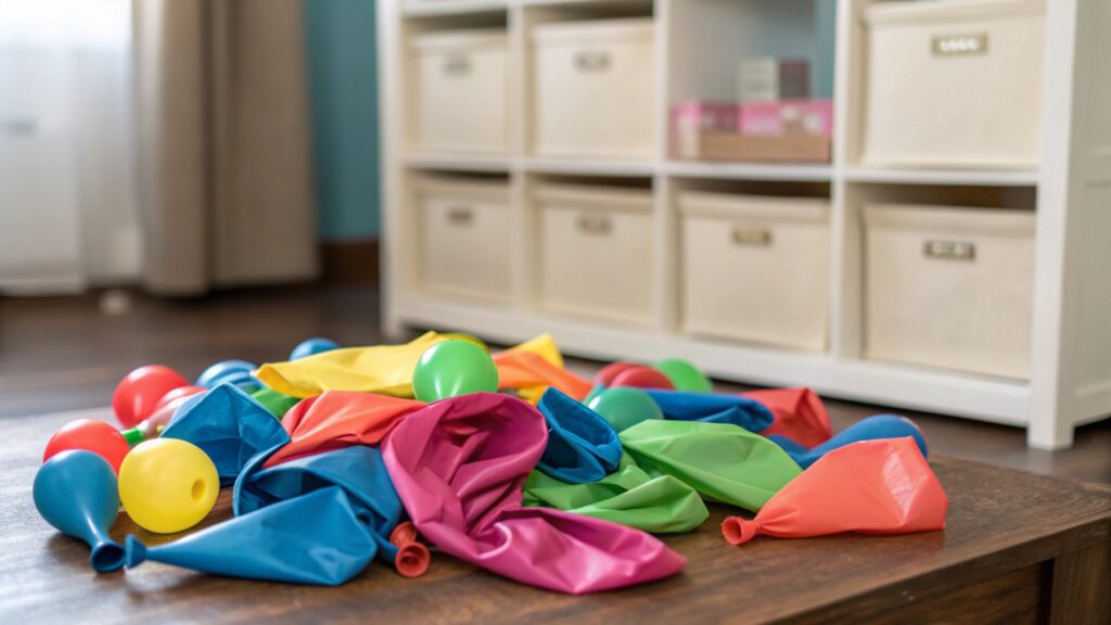 unused old latex balloons