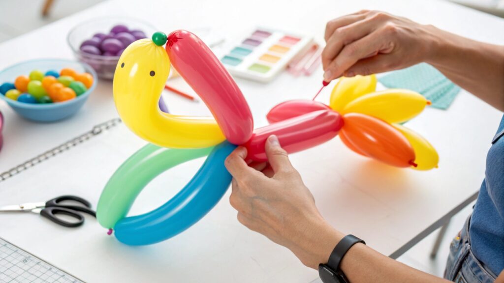 Balloon twisting properties