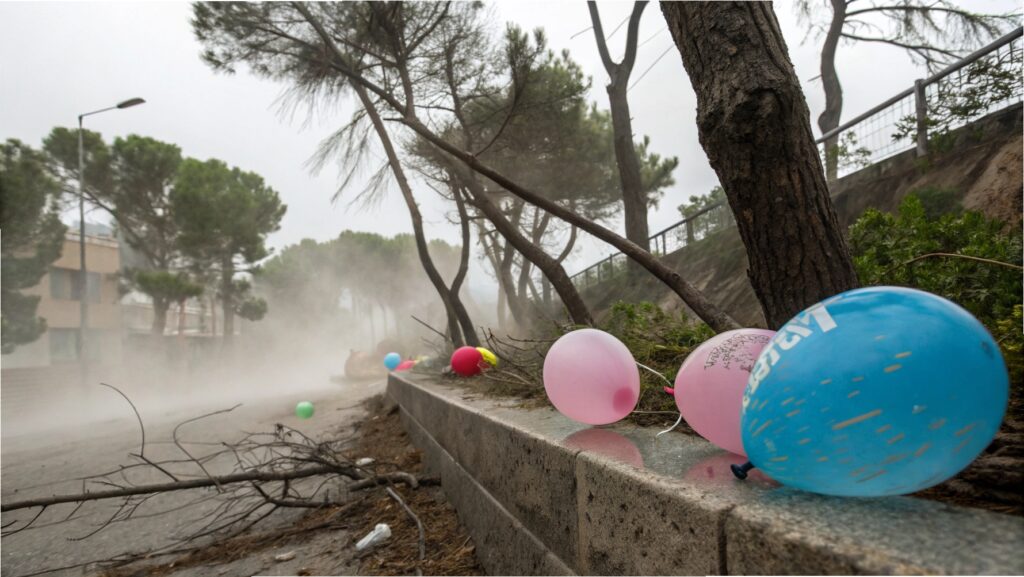 Weather affecting balloons