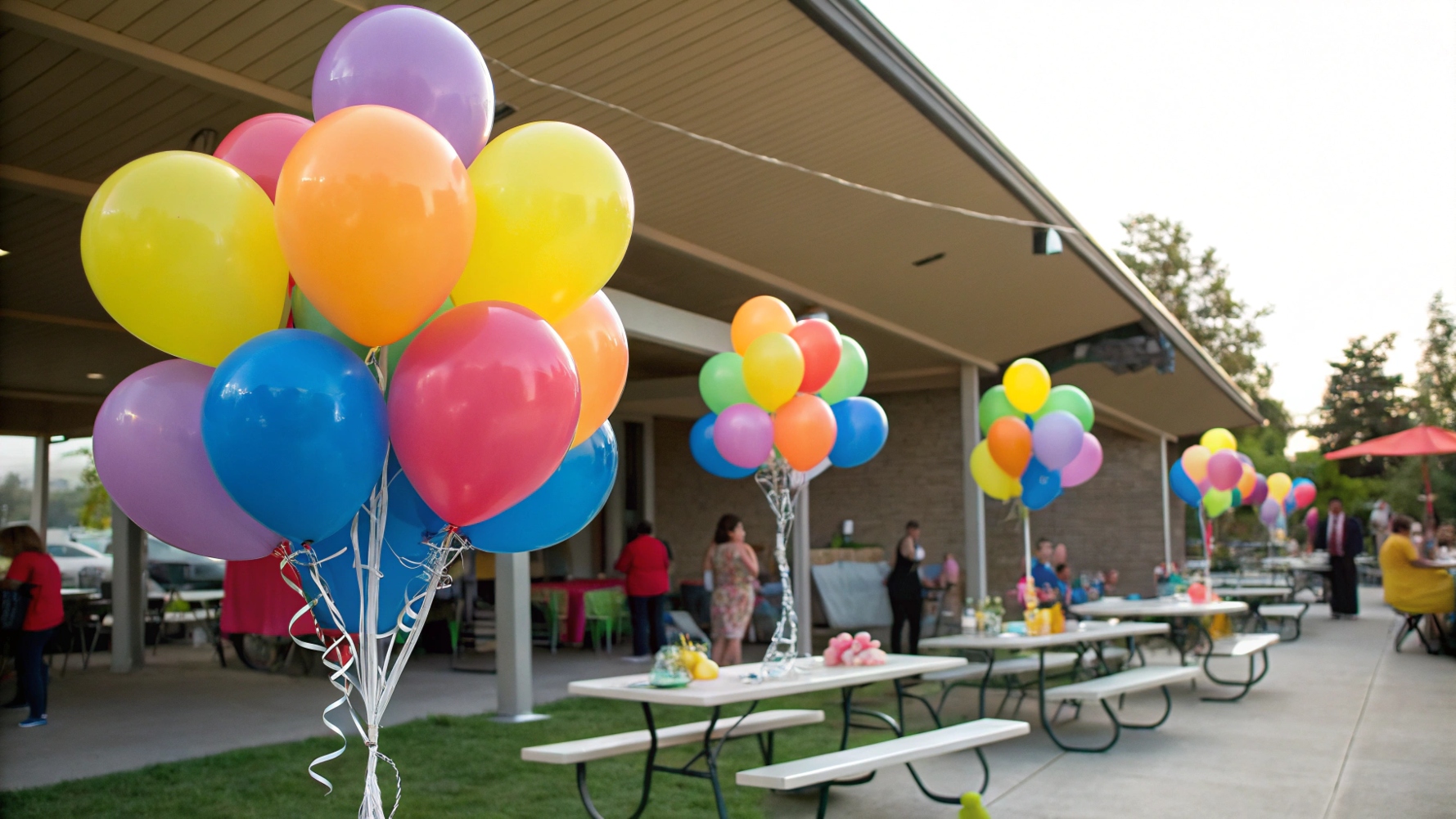 temporary outdoor balloon placement concept