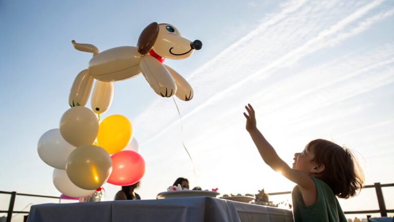 What are the properties of air which twist the balloon into shapes?