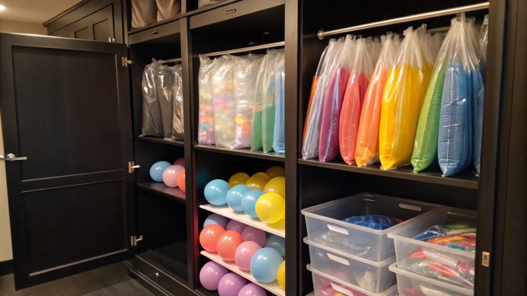 Storing latex balloons