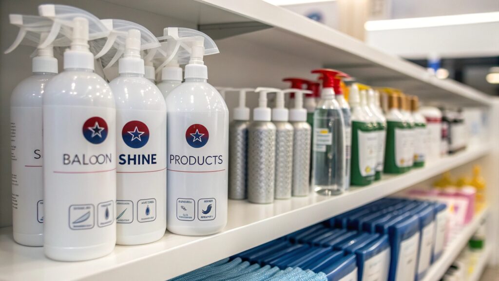 Commercial balloon shine products