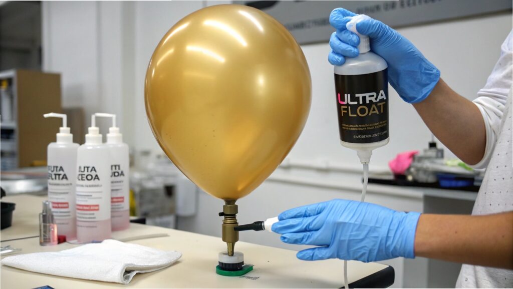 Treating balloons with a protector