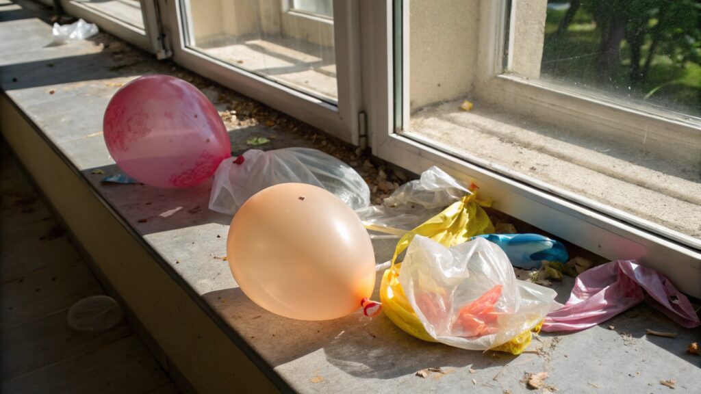 badly stored latex balloons