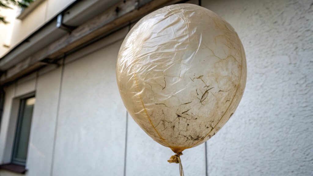 Old wrinkled latex balloon