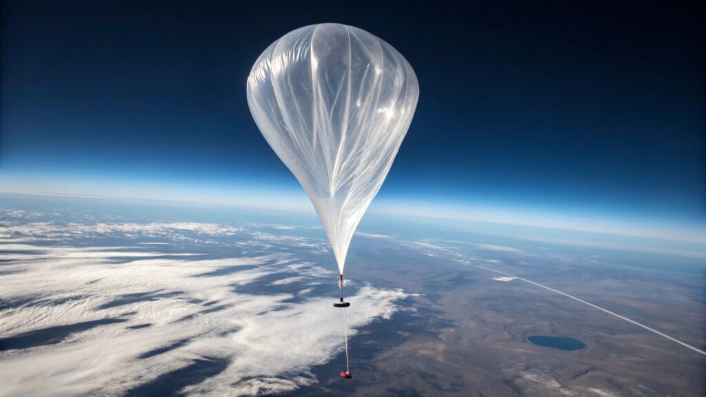Balloon in stratosphere