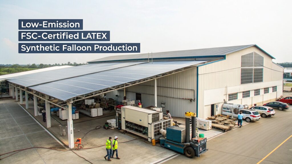 Manufacturing FSC balloons and emissions