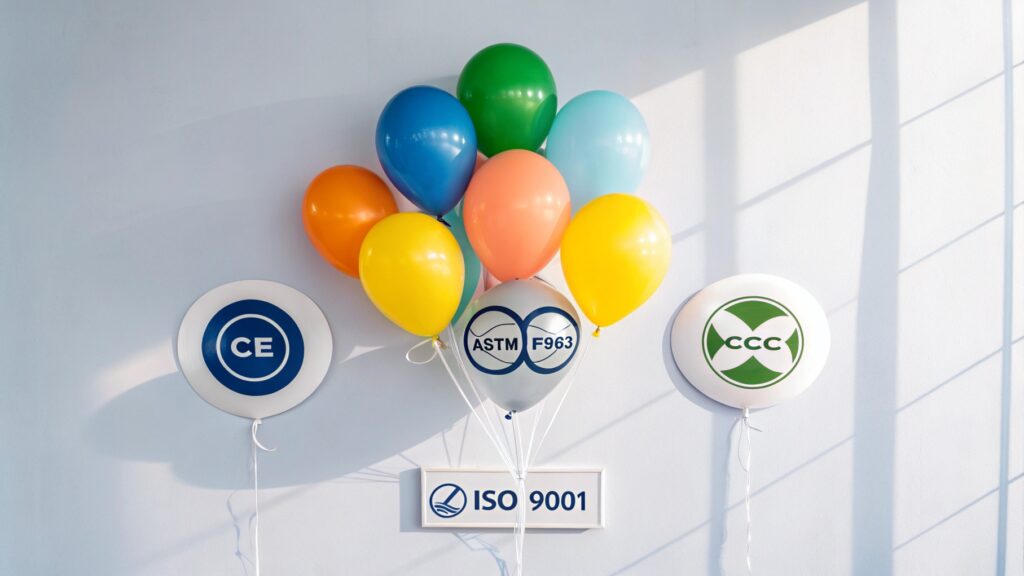 Safety certifications for eco-friendly balloons