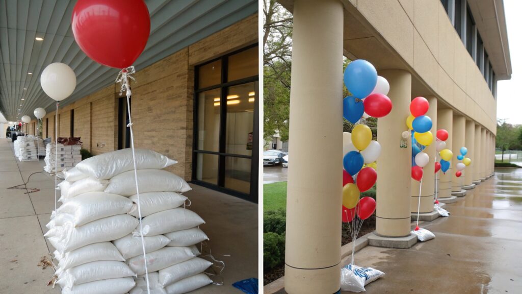 Secure balloon display techniques