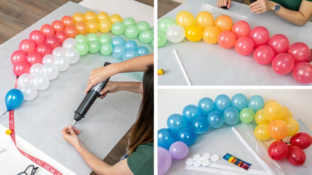 DIY balloon arch and garland tutorial