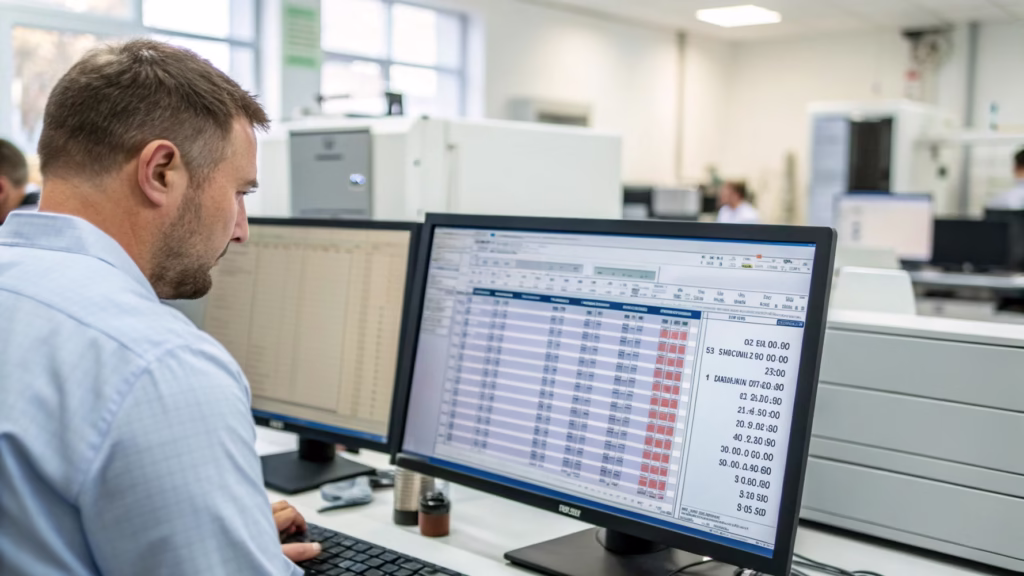 A quality control manager reviewing [burst test data](https://www.quora.com/Why-do-weather-balloons-pop-instead-of-climbing-until-equilibrium-with-the-atmosphere-and-then-slowly-deflating)[^9] on a spreadsheet