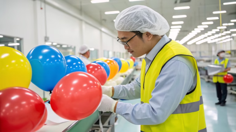 What should I look for in a latex balloon supplier’s quality control?