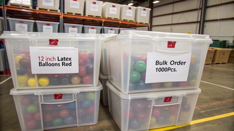 What is the ideal storage environment for maintaining latex balloon quality?