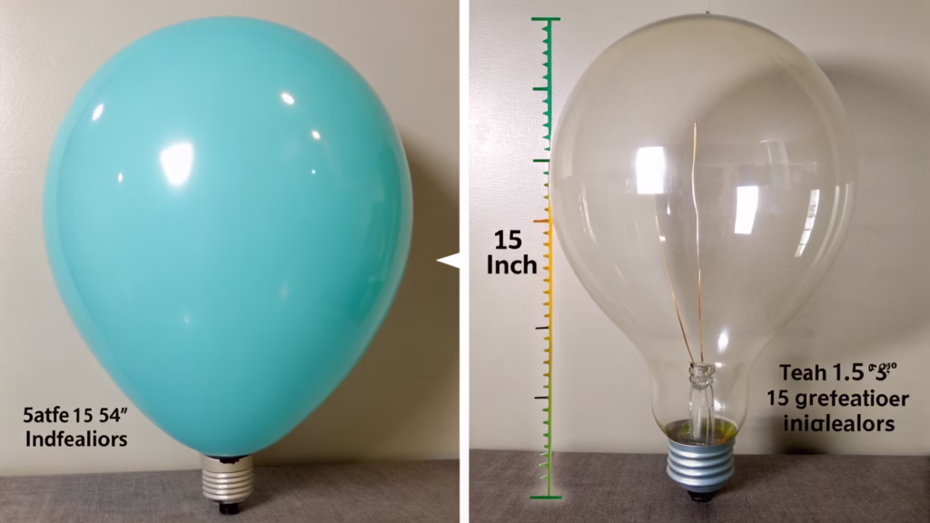Comparison of a properly inflated teardrop balloon and an overinflated lightbulb-shaped balloon