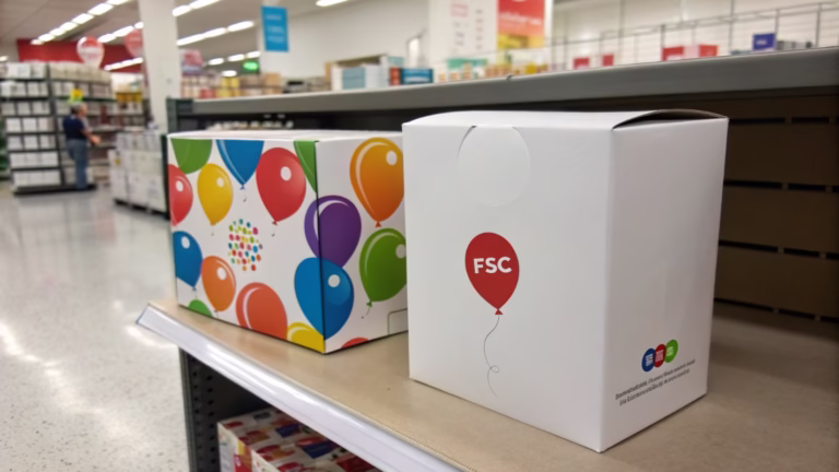 What are the packaging options for FSC balloons?