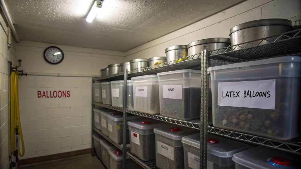 A side-by-side comparison of a packaged latex balloon and a packaged foil balloon