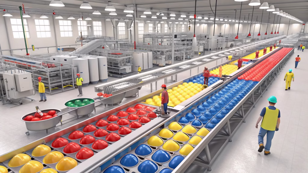 modern balloon dipping production line
