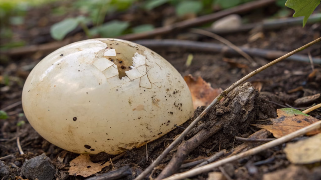 A natural latex balloon beginning to decompose in a compost environment