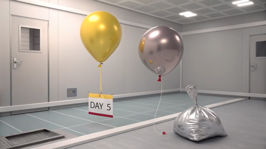 inflated foil and latex balloons test