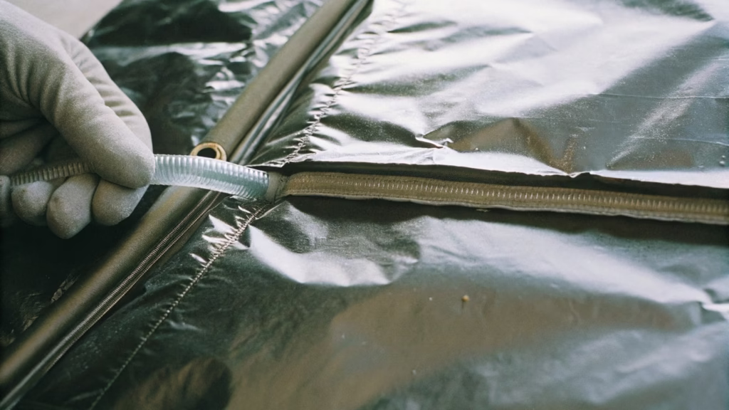 Mylar balloon valve and seam inspection