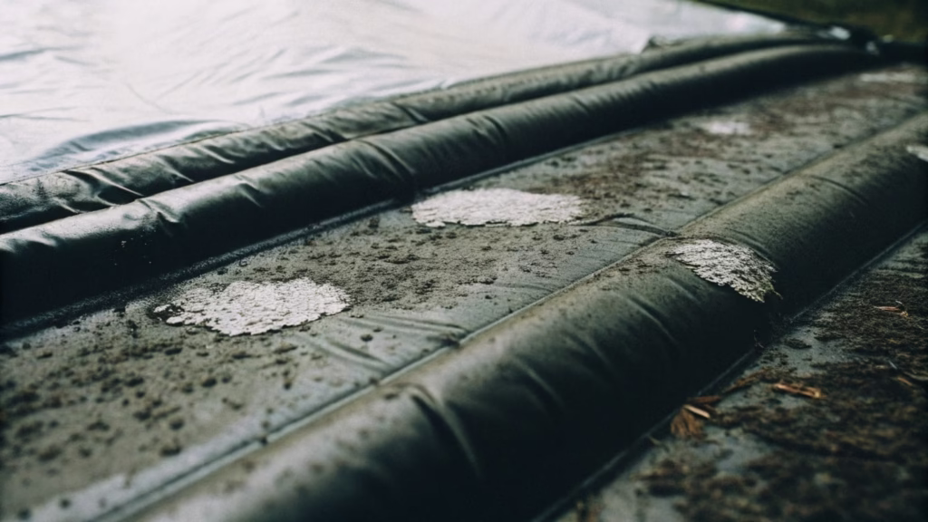 Defective latex balloon surface magnification