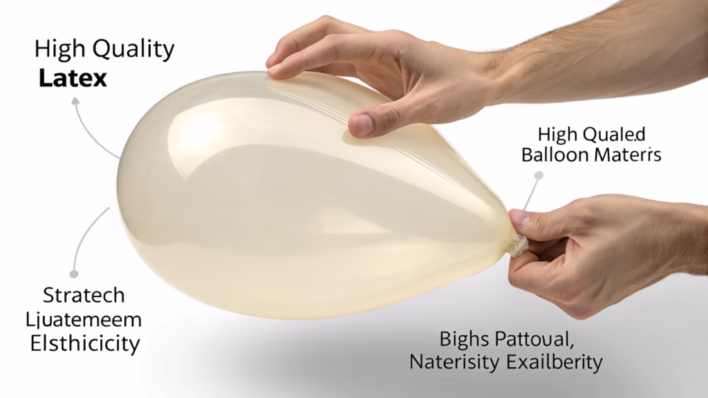 Close-up of high-quality latex balloon material