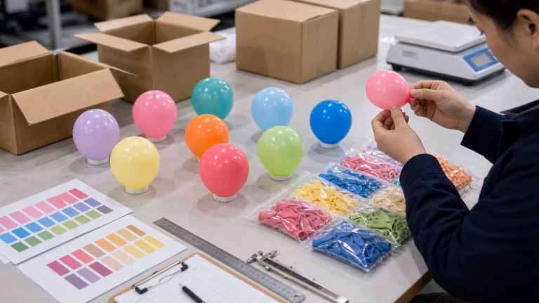 5 inch latex balloons wholesale QC table