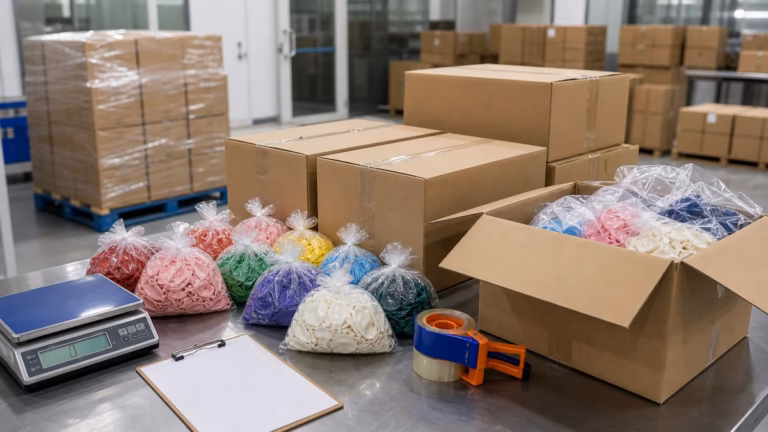 Balloon carton packing and shipment evidence