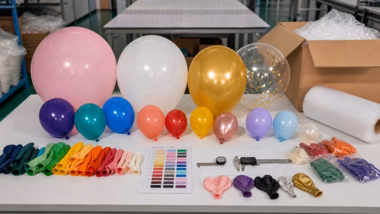 Decorative latex balloons wholesale QC table
