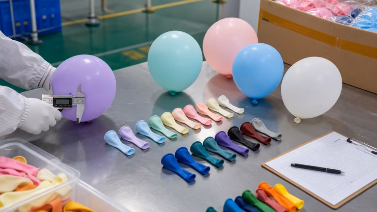 Latex balloon manufacturer China QC workflow