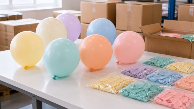 macaron latex balloons wholesale sample table