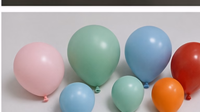 Professional latex balloons inflated size samples