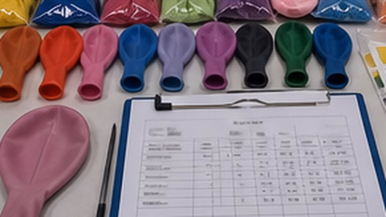 Promotional balloons sample kit for event giveaway sourcing