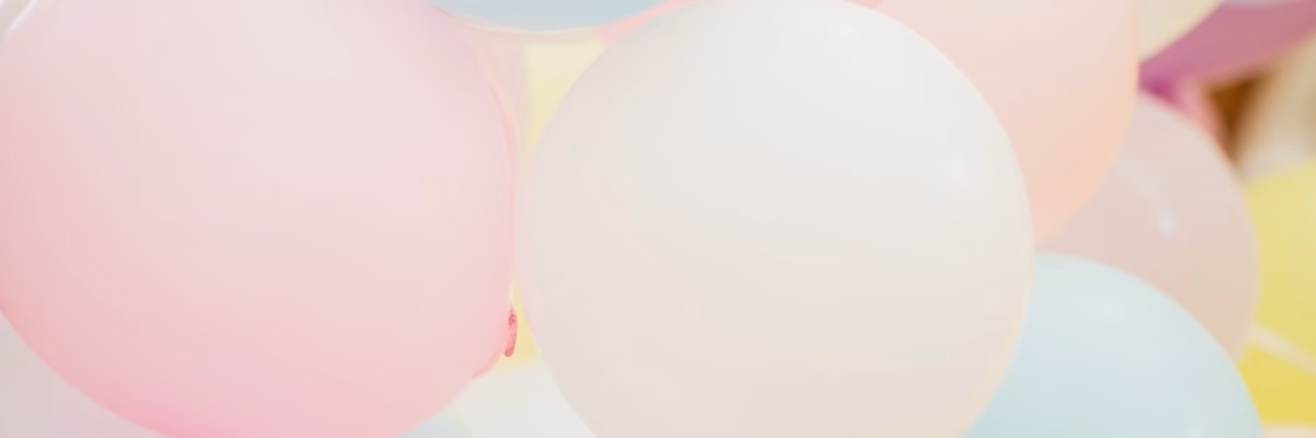Pastel balloons for baby shower celebration event