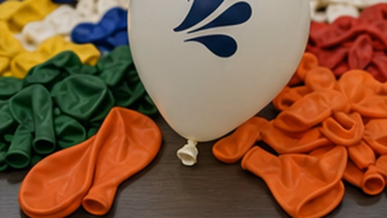 Échantillon de ballons imprimés avec logo