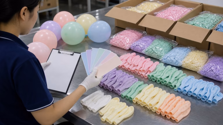 latex balloon color card batch shade assortment ratio proof - AIHUA buyer proof 1