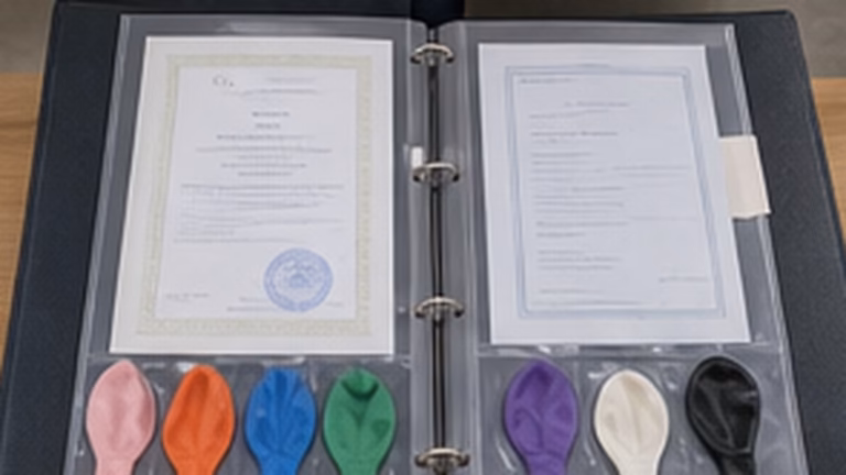 Latex balloon manufacturer certificate and QC folder