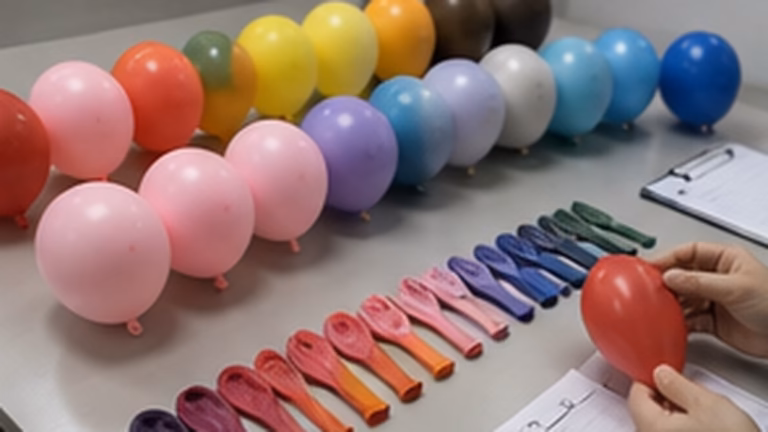 Latex balloon color consistency approval desk