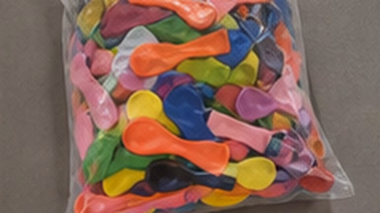 Water balloon receiving bag count proof